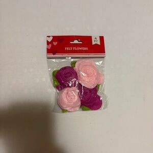 Felt Flower - Pink & Magenta (4pc)